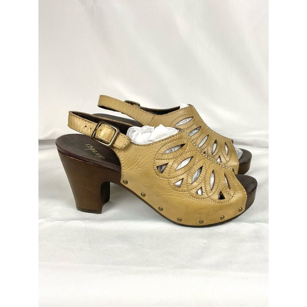 Dansko Rowena Sandals Cutout Leather Platform Clog Boho Sz EU 40